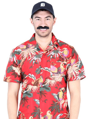 Magnum PI Tom Selleck Red Costume Shirt and Hat